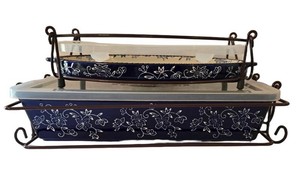 K - Temptations by Tara Floral Lace Casserole Set With Lids & Racks