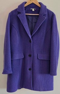 O - Womens Wool Coat - Appleseeds Purple 14W