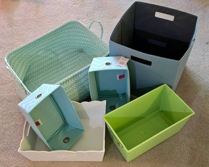 LL-ST - Storage Baskets Mixed Lot of 6 Room Essentials & Simple Design