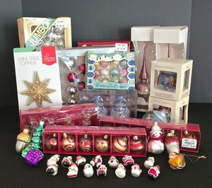 LL-ST - Christmas Ornament Mixed Lot Hallmark Krebs Glas Lauscha Pier 1 Imports