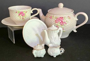 LL-ST - Vintage Teleflora Miniature Tea Set 6-Piece Tea Service