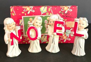 LL-ST - Vintage Noel Ceramic Figures Relco Set of 4