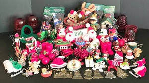 LL-ST - Christmas Holiday Decor Mixed Lot Dept 56 & Midwest Ornaments