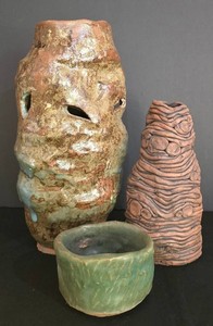 LL-ST - Handcrafted Pottery Vessels (Lot of 3)