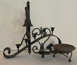 LL-ST - Wall Candle Holders Mixed Lot of 4 Scrollwork Sconces