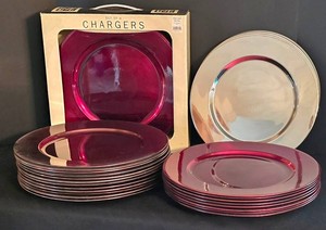 K - Dinner Plate Chargers - Linens-N-Things Set of 4 Assorted Colors