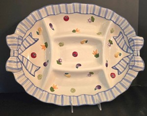 K - Vintage Platter Fitz and Floyd 1994 14 X 18.5 in