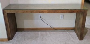 LL-FR - Vintage Console Table With Separate Glass Top