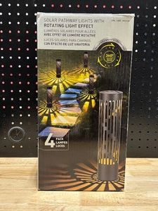 Solar Pathway Lights with Rotating Light Effect