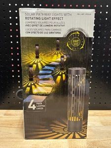 Solar Pathway Lights with Rotating Light Effect