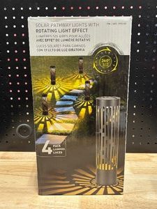 Solar Pathway Lights with Rotating Light Effect
