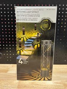 Solar Pathway Lights with Rotating Light Effect