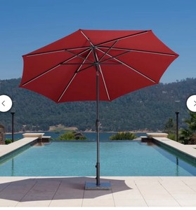 Patio Umbrella with LED Lights 10 Foot (first pic is a stock photo)