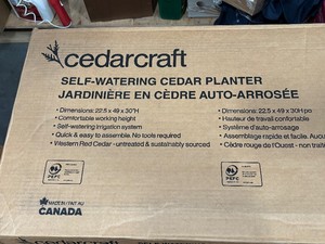 Cedarcraft Self Watering Cedar Planter