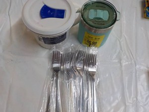 12 Forks, Corning ware & Insulated ...