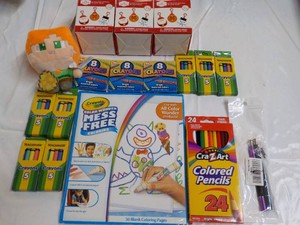 Squishie Toys, Crayons, Colored Pen...