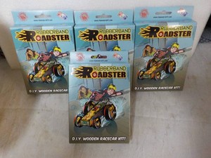 4 Rubberband Roadster Wooden Kits...