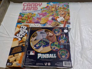 Jenga, Candy Land and Pinball Games...