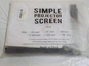 Simple 100 Projector Screen...