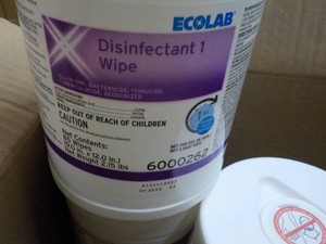 6 Ecolab 85 Wipes each Disinfectant...