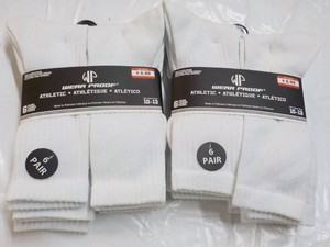 12 pair Wear Proof White Athletic S...