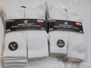 12 pair Wear Proof White Athletic S...