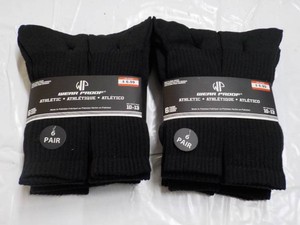 12 pair Wear Proof Black Athletic S...