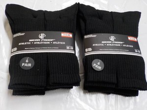 12 pair Wear Proof Black Athletic S...