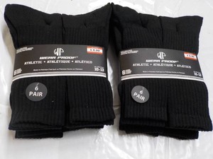 12 pair Wear Proof Black Athletic S...
