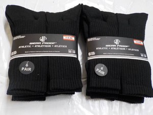 12 pair Wear Proof Black Athletic S...