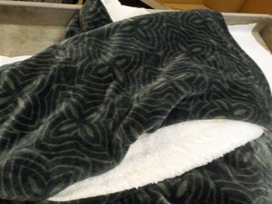 Green and White Standard Throw Blan...