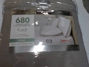 Kirkland King Grey 6 piece Sheet Se...