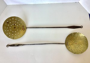 Pair of Antique Brass Skimmers