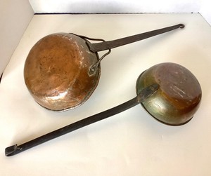 Antique Copper Hearth Pan and Dipper