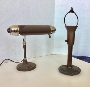 Pair of Art Deco  Machine Age Lamps