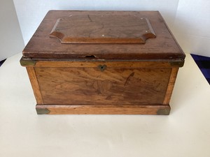 Antique Inlaid Walnut Box