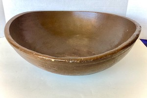 Large Antique Turned Bowl #1