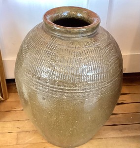 Larger Antique Chinese Martaban Stoneware Jar #2