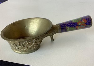 Pair of Chinese Iron and Brass Silk Pan Irons