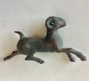 Antique Bronze or Copper Ram Figure