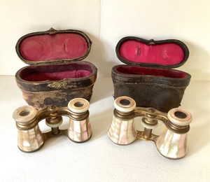 Pair of Antique French Mother of Pearl Opera Glasses