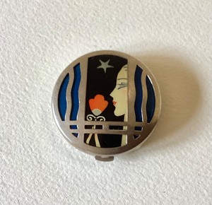 Fabulous Art Deco Enameled Compact