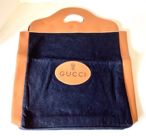 Gucci Felt & Leather Tote Bag