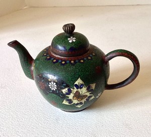 Antique Miniature Japanese Cloisonn Teapot