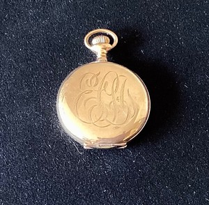 Antique Elgin Gold Filled Womans Pocket Watch