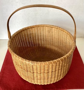 Large Vintage Nantucket Swing Handle Basket