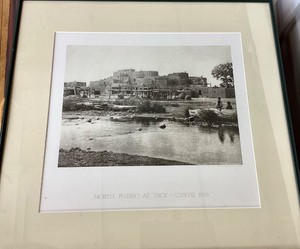 Edward Curtis Photogravure (Reproduction) North Pueblo At Taos