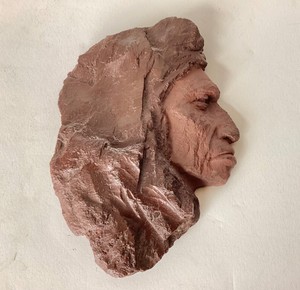 Vintage Carved Pipestone Native American Profile Plaque