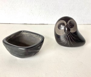 Pair of SW Black-on-Black Pottery