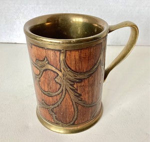 Antique Blue Painted Doll Cradle  Blue Painted Coffee Tin